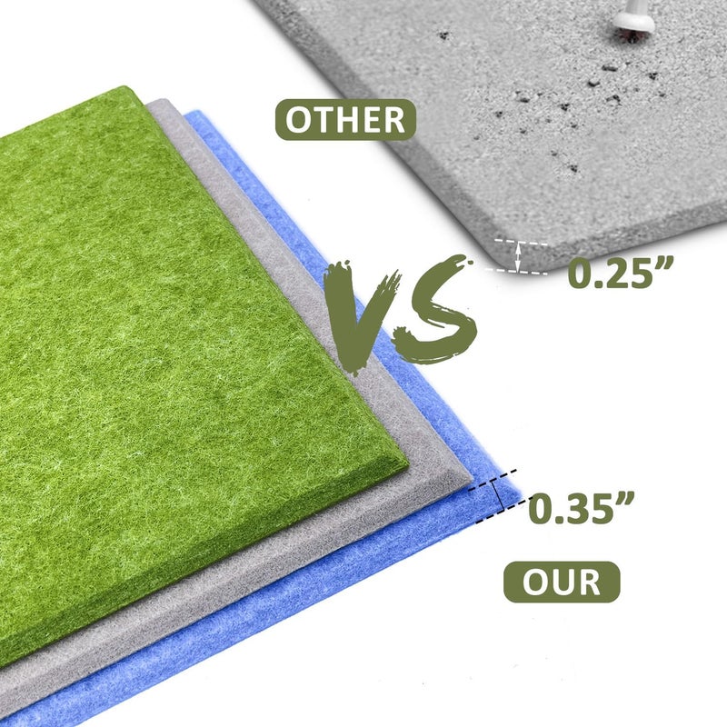 ZHIDIAN Felt Wall Tiles Bulletin Board with Removable Adhesive, 47"x35" Green Cork Board Alternative with 40 Push Pins, 12 Pack Large Office Cork Tile Push Board Felt Squares for Walls - Image 5